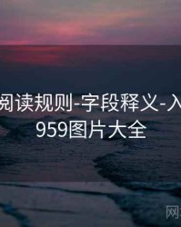 99图库-阅读规则-字段释义-入口页，9959图片大全